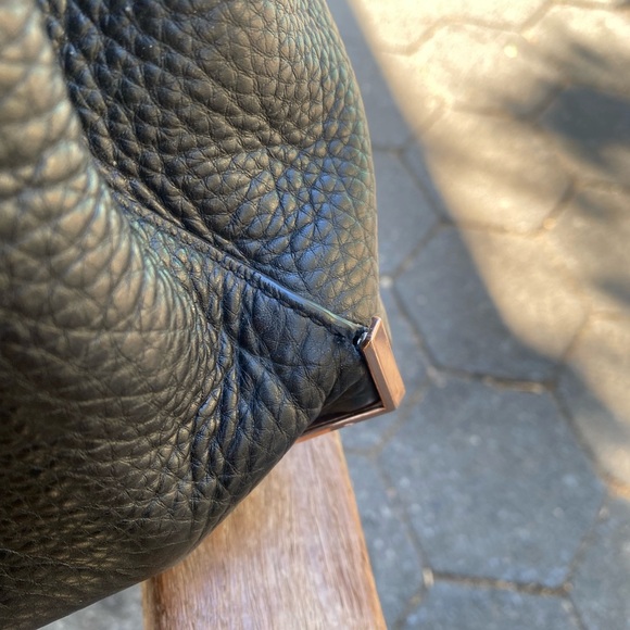 ALEXANDER WANG BLACK ROSE GOLD LEATHER DRAWSTRING SHOULDER Handbag GORG FLAW LUX - Picture 12 of 12